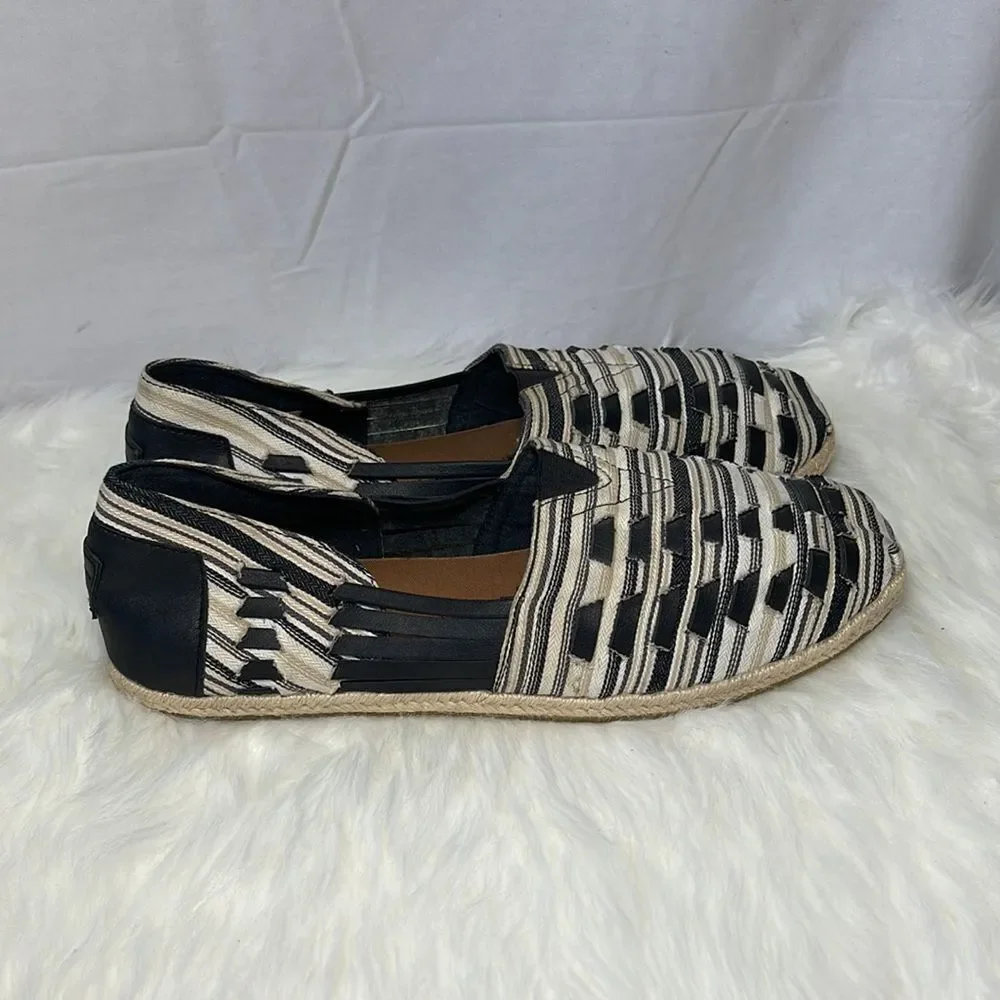 Toms Alpargata Woven Leather/Fabric Espadrille Huraches Sz 11‎